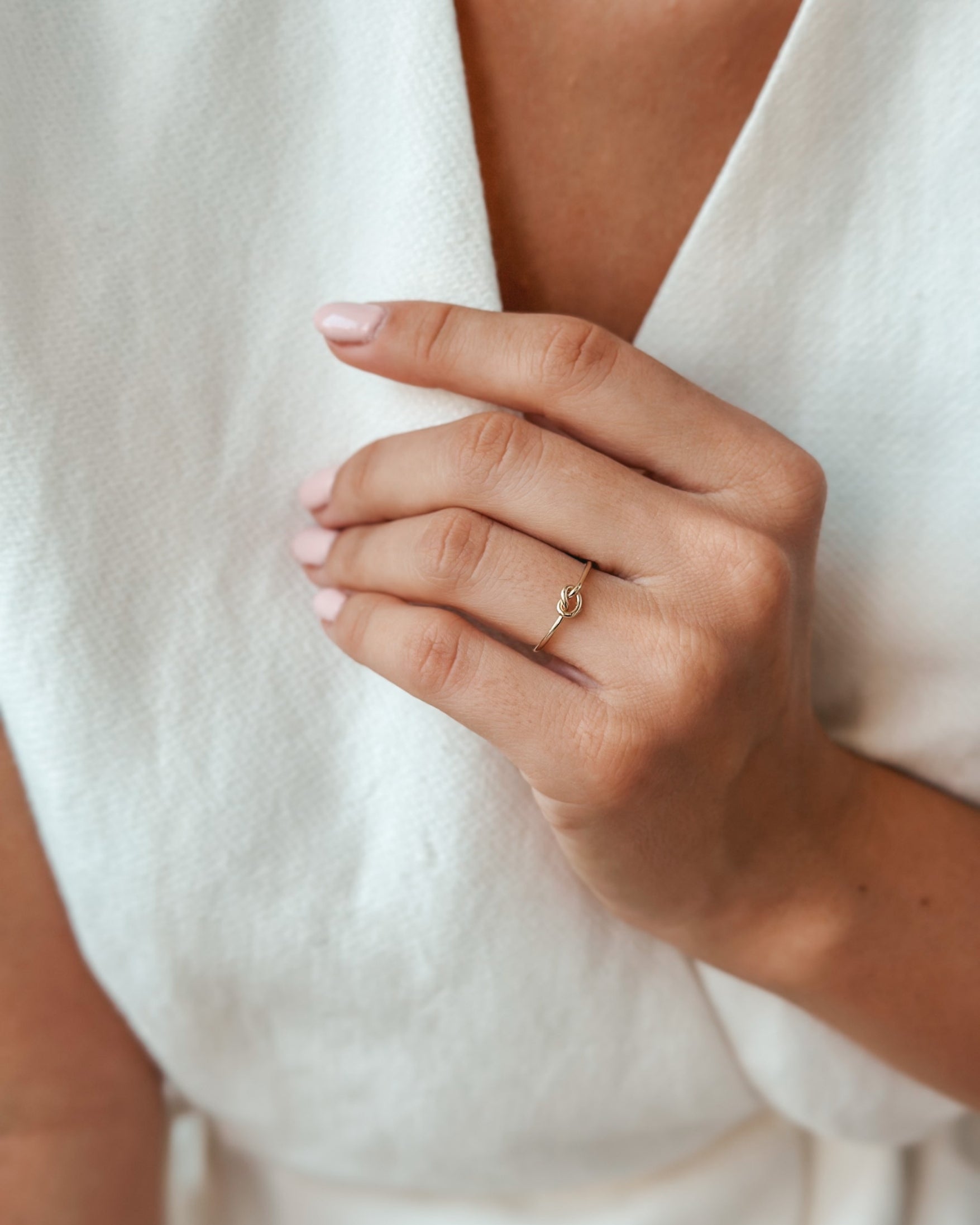 Inel din aur galben Knot - Indira