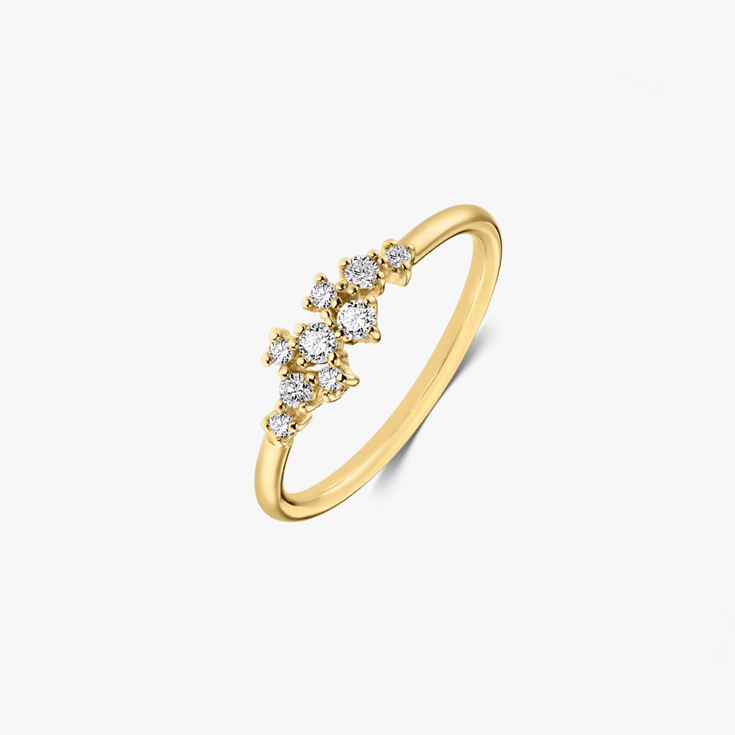 Anello in oro giallo Selene – Diamanti - Indira