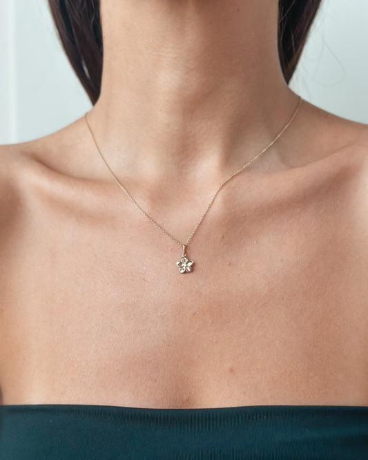 Pendente in oro giallo Wildflower – Zirconia - Indira