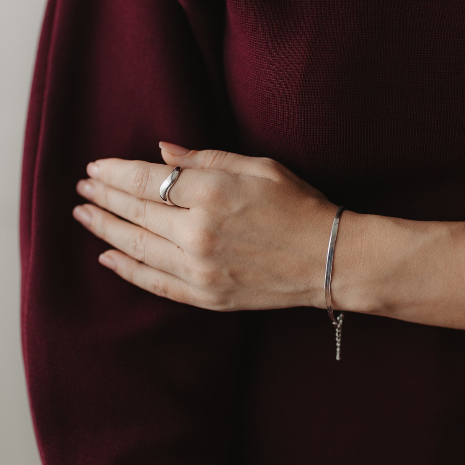 Bracciale in argento Herringbone - Indira