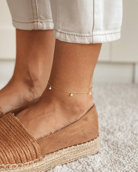 Cavigliera in argento Margo - Perle Naturali - Indira