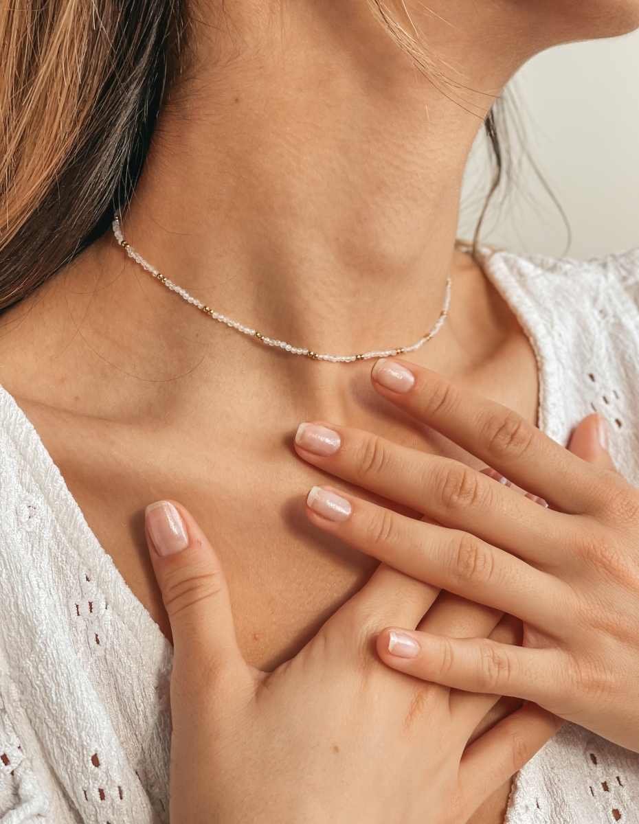 Collana in argento Golden SummerScape – Pietra di Luna - Indira