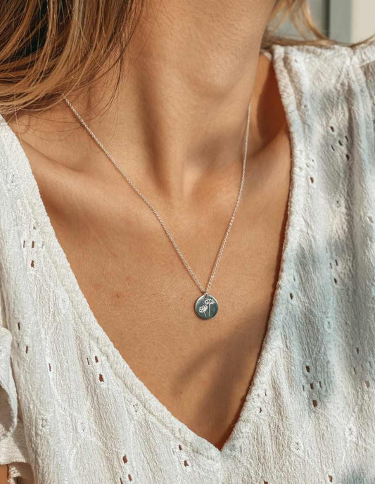 Collana in argento Birth Flower Silver - Ottobre Cosmo - Indira