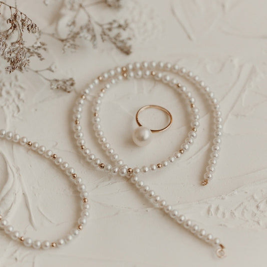 Collana in oro Golden Sonet - Perle naturali - Indira