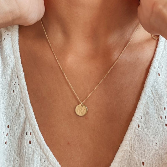 Collana in argento Birth Flower Golden - June Rose - Indira