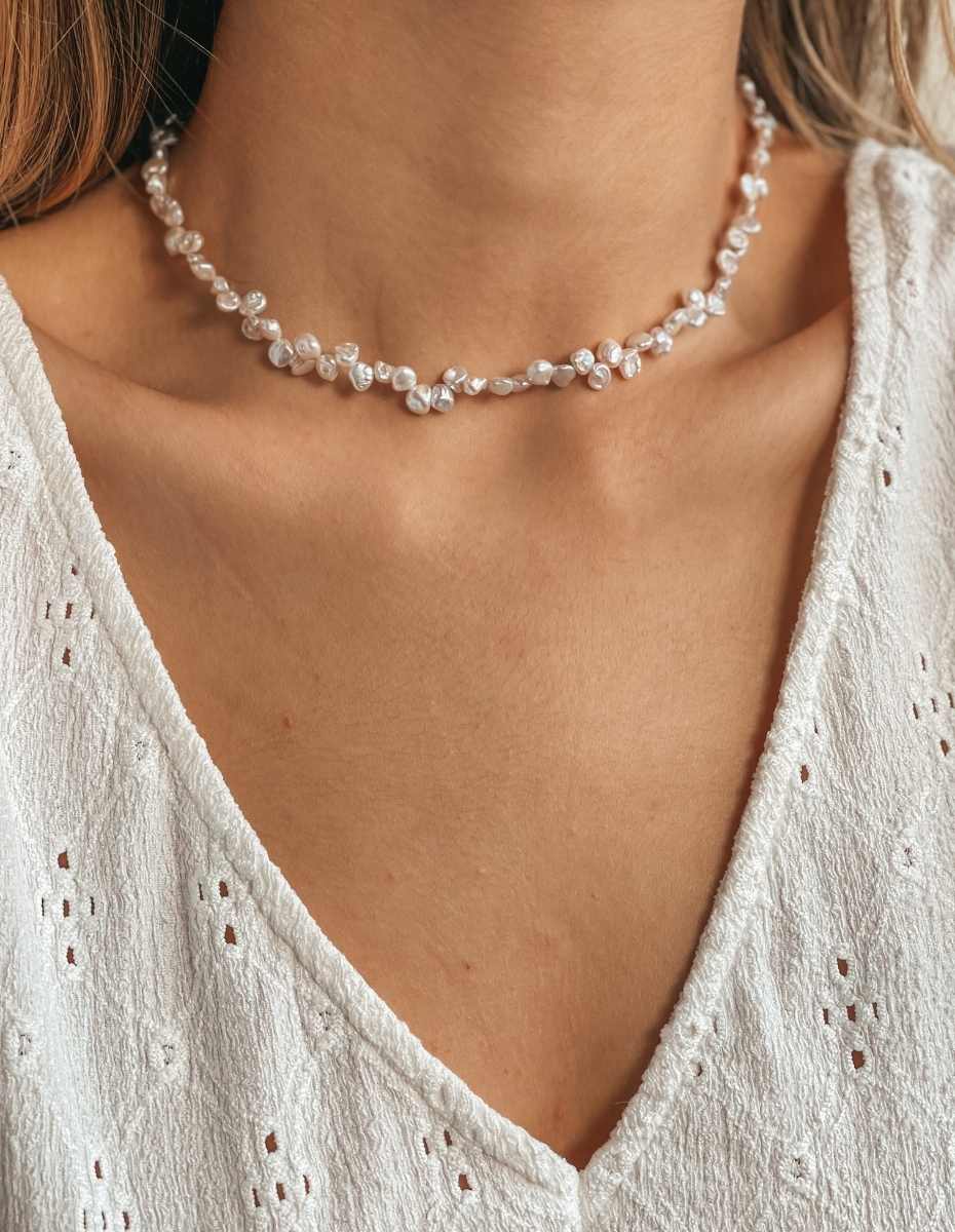 Collana in argento Brielle - Perle naturali - Indira