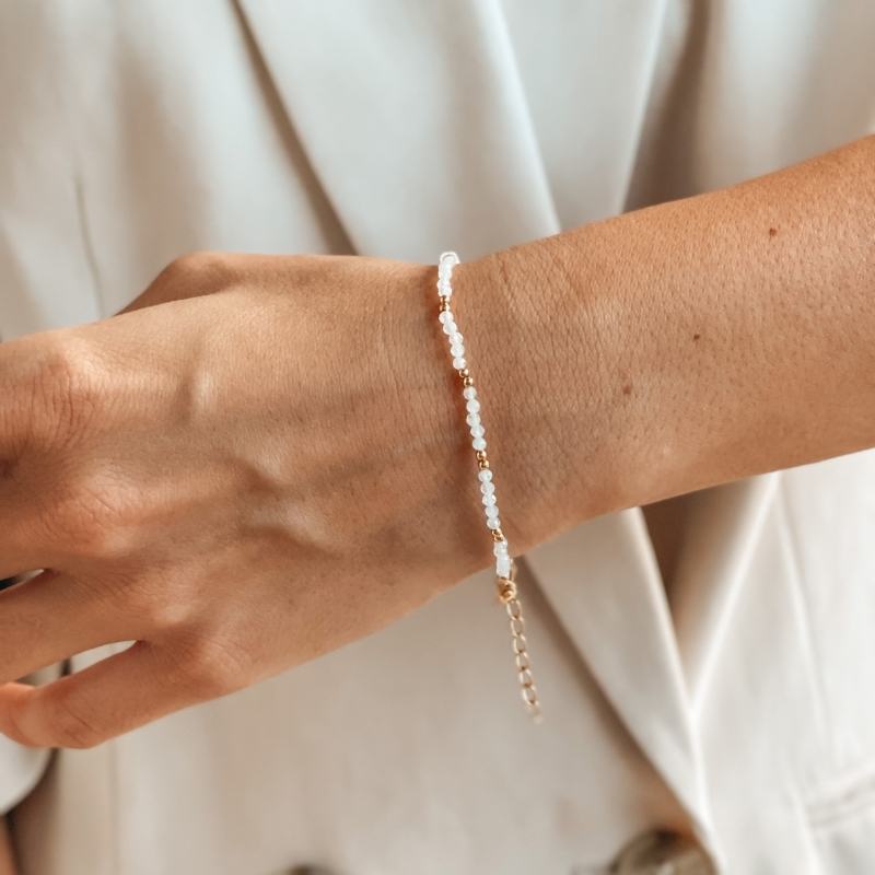 Bracciale in argento Golden SummerScape – Pietra di Luna - Indira