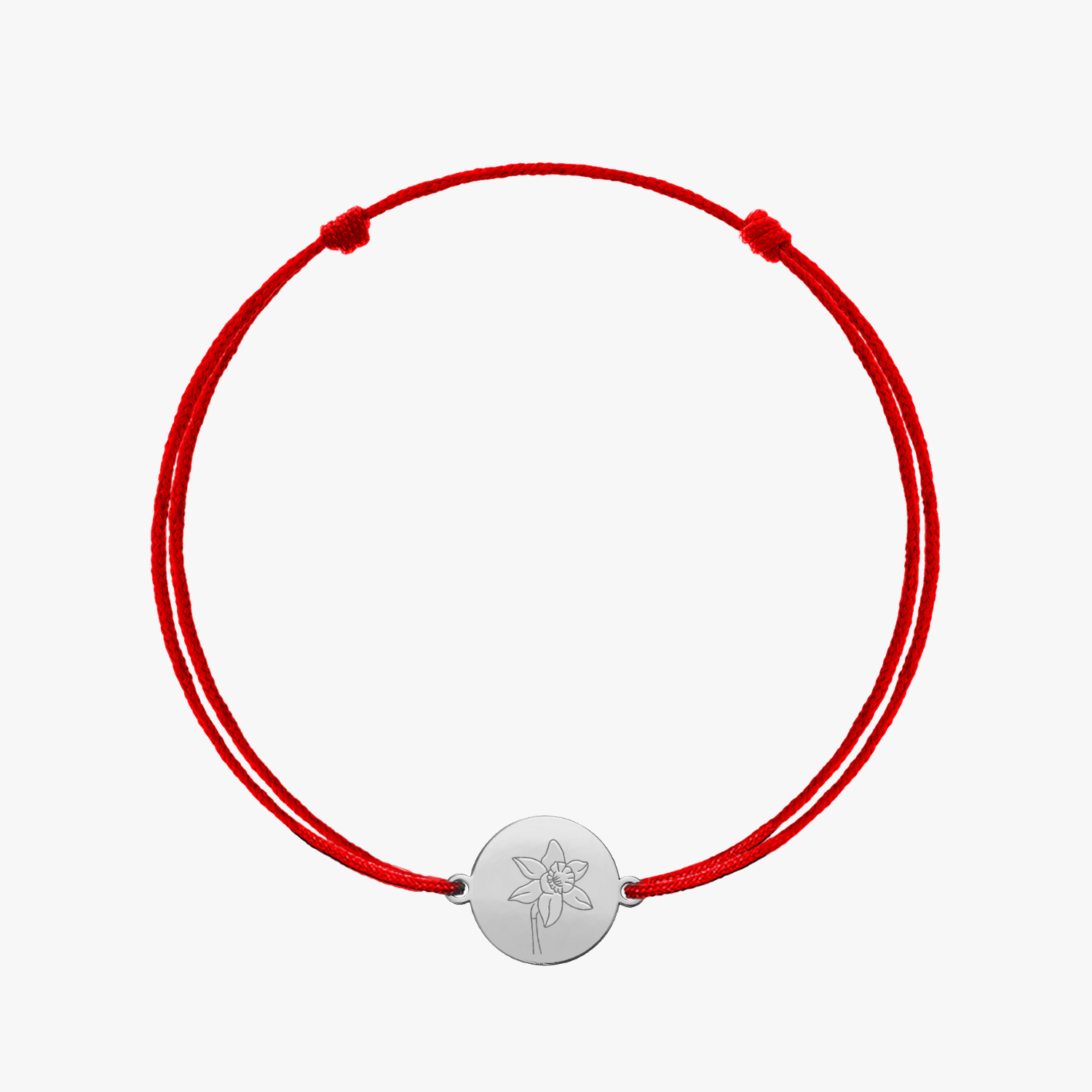 Bracciale cordino in argento Silver BirthFlower - Marzo Narciso - Indira
