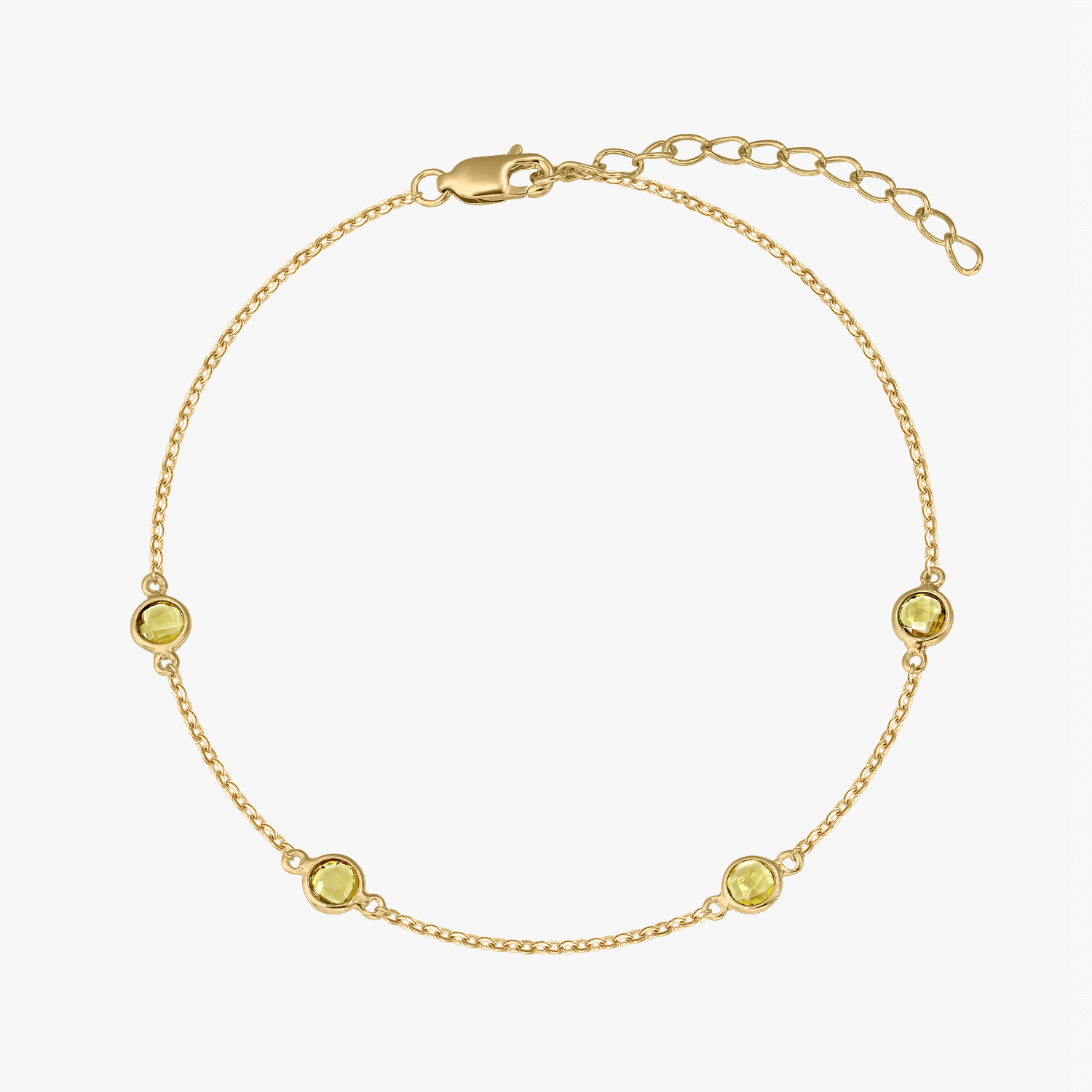 Bracciale in argento Birthstone Golden November - Citrino - Indira