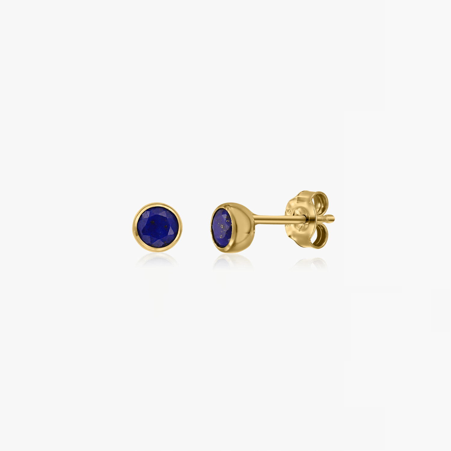 Orecchini in argento Birthstone Golden September - Lapis Lazuli - Indira