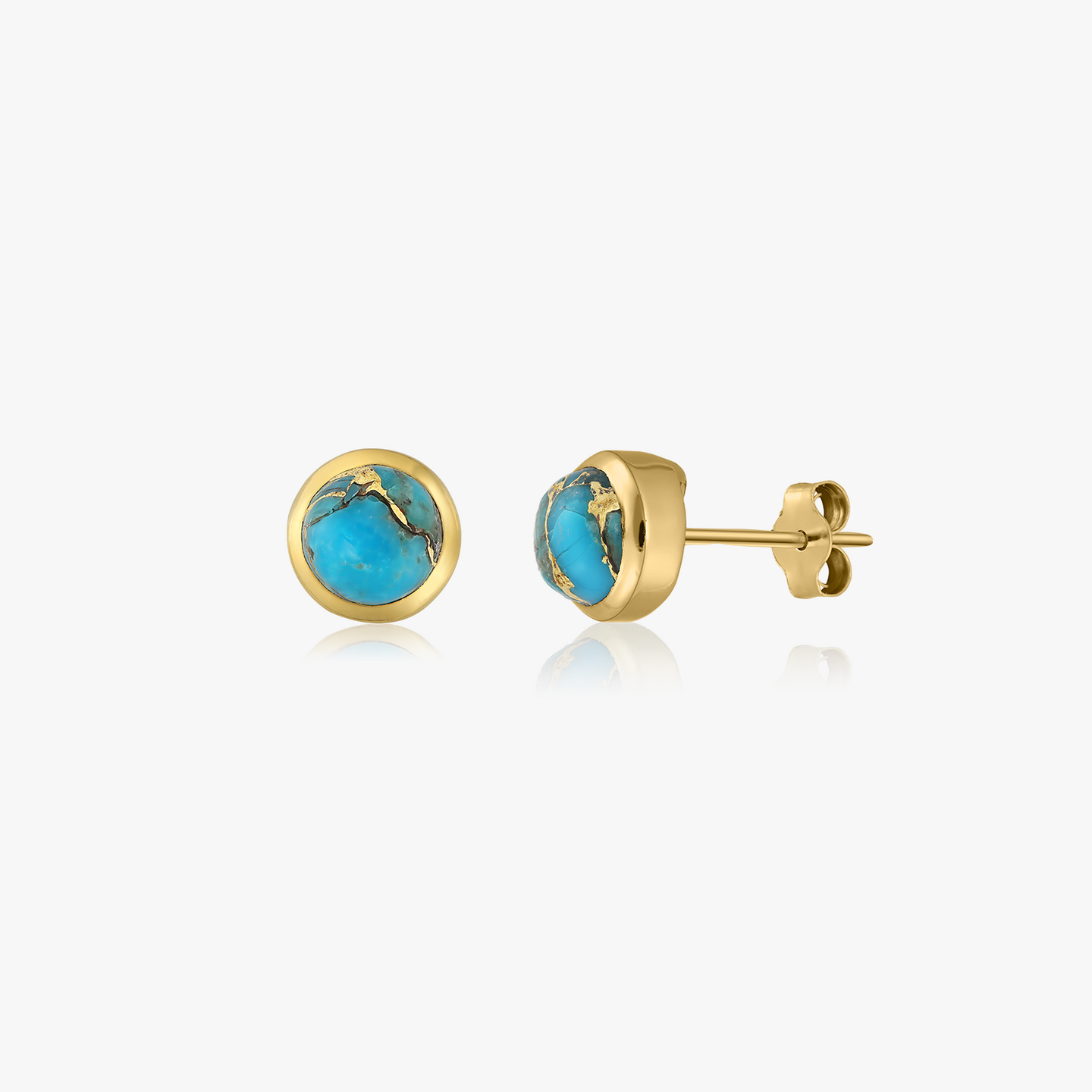 Orecchini in argento Golden Kaylee - Turchese - Indira