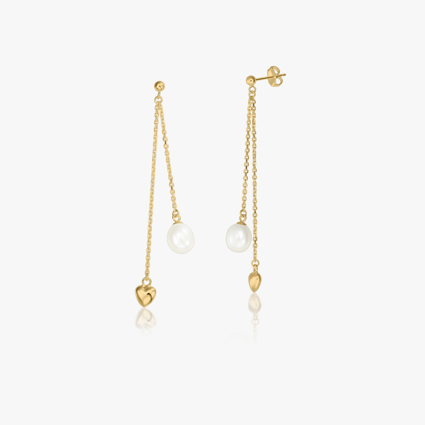 Orecchini in argento Golden Eliana - Perle naturali - Indira