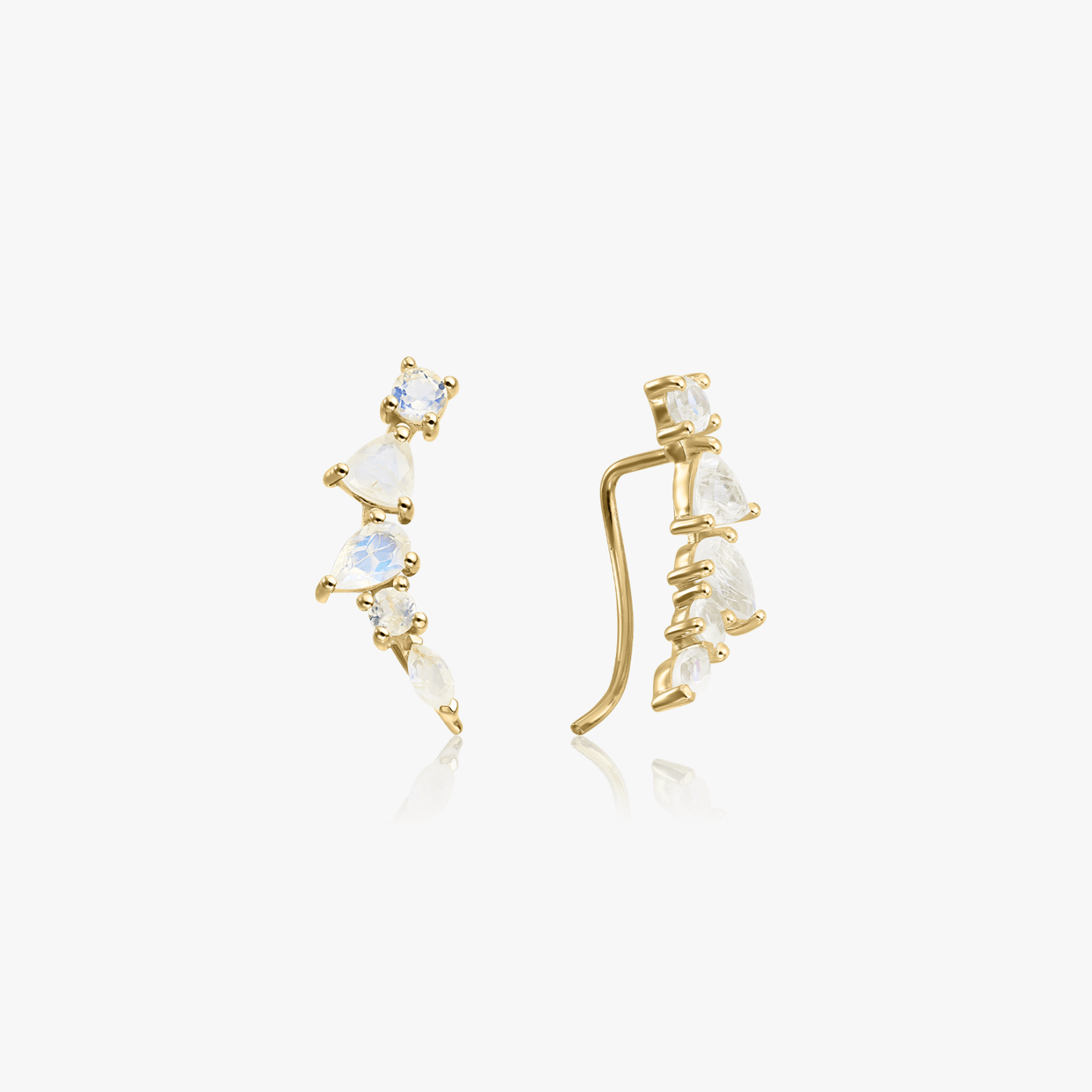 Orecchini in argento Valery Golden - Pietra di Luna - Indira