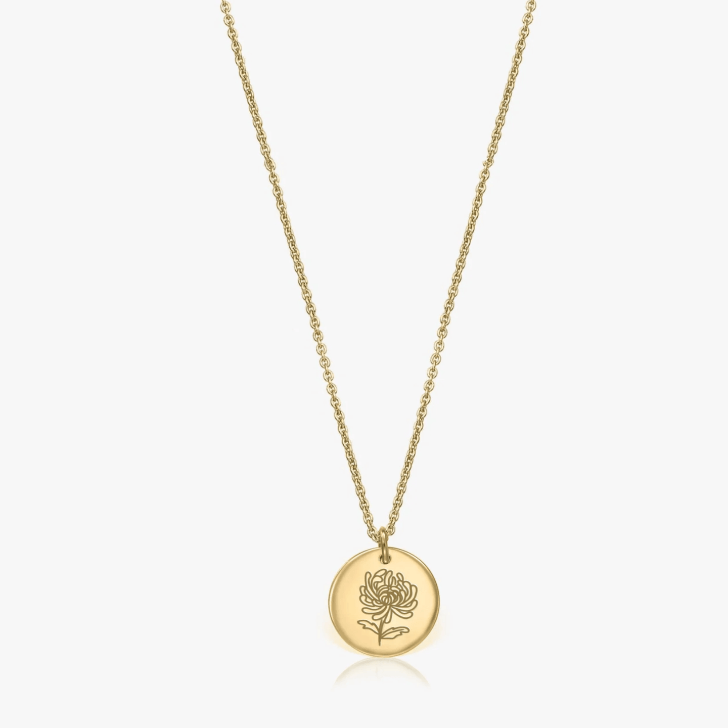 Collana in argento Birth Flower Golden - Crisantemo di Novembre - Indira