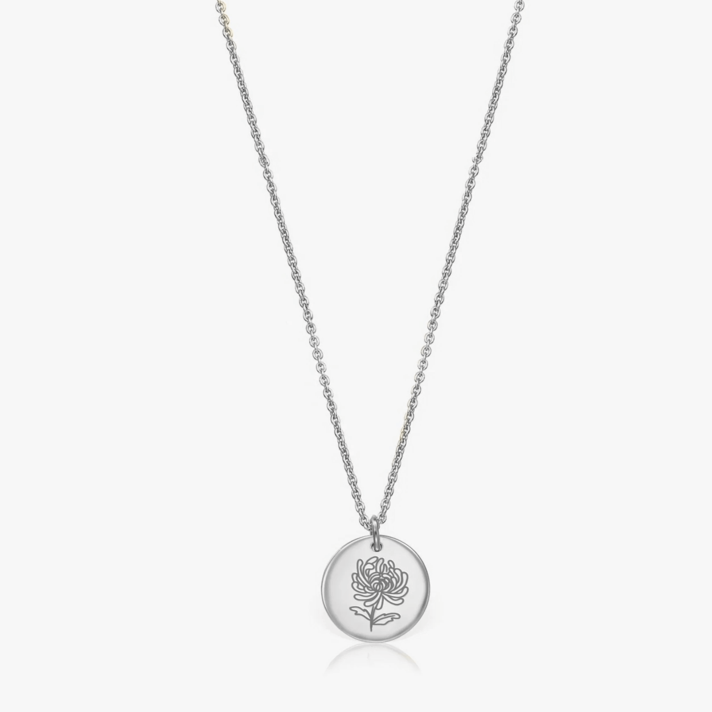 Collana in argento Birth Flower Silver - Novembre Crisantemo - Indira