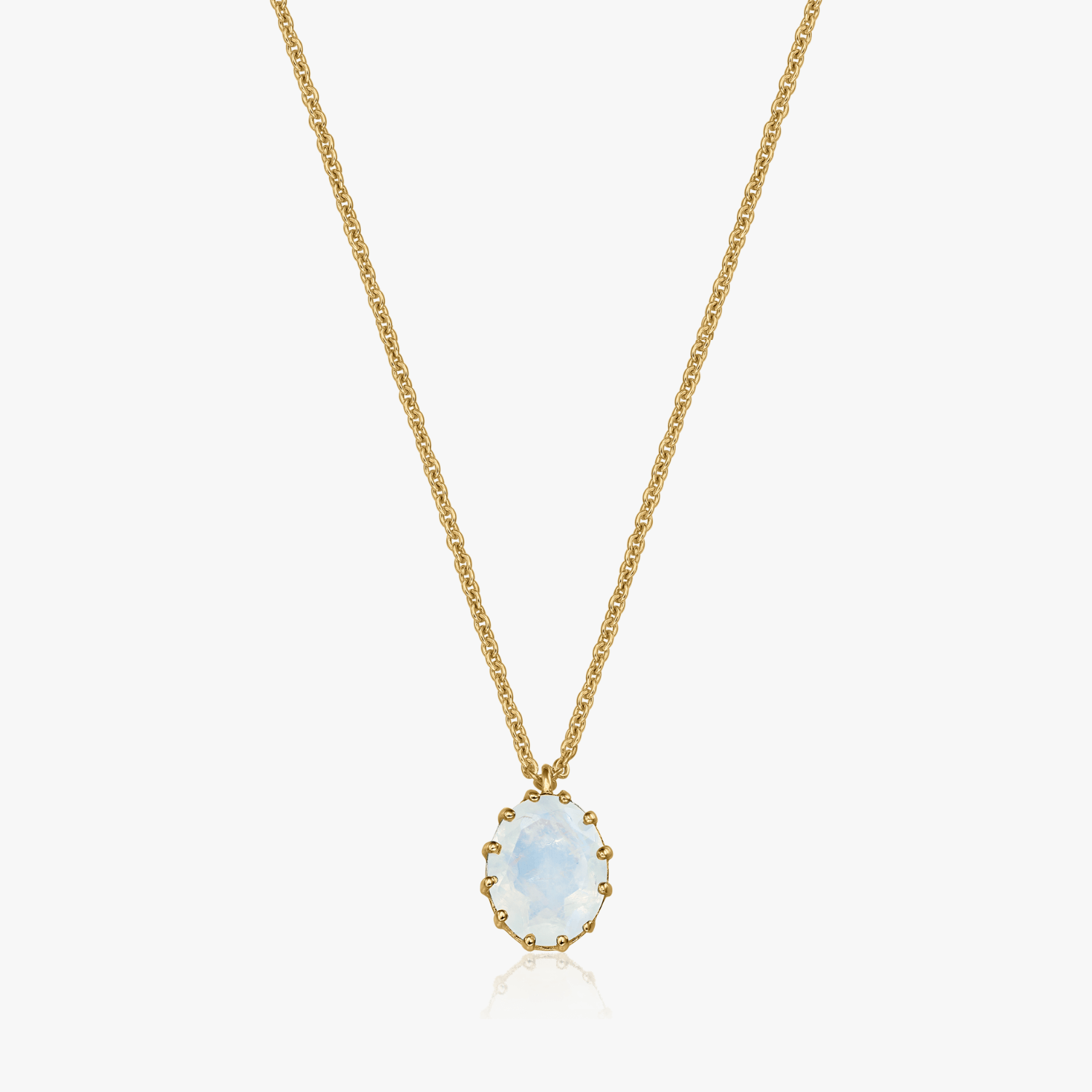 Collana in argento Golden Serene - Pietra di Luna - Indira