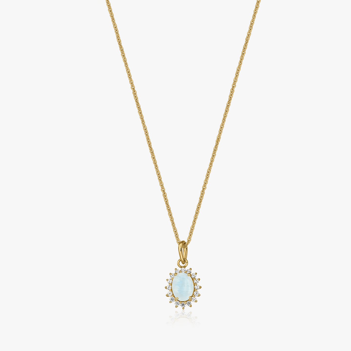 Collana in argento Golden Virtue - Pietra di Luna - Indira