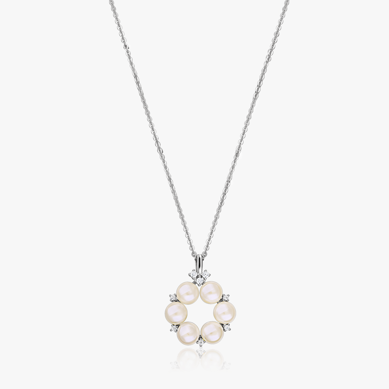 Collana in argento Pearl Crown - Perle Naturali - Indira