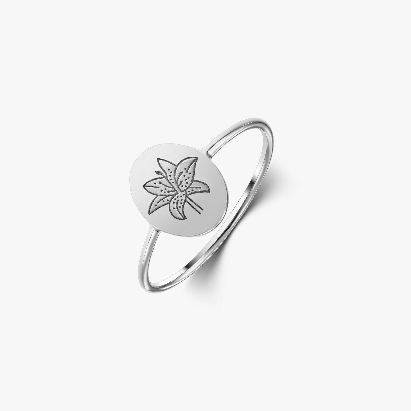 Anello in argento Birth Flower - May Lily - Indira