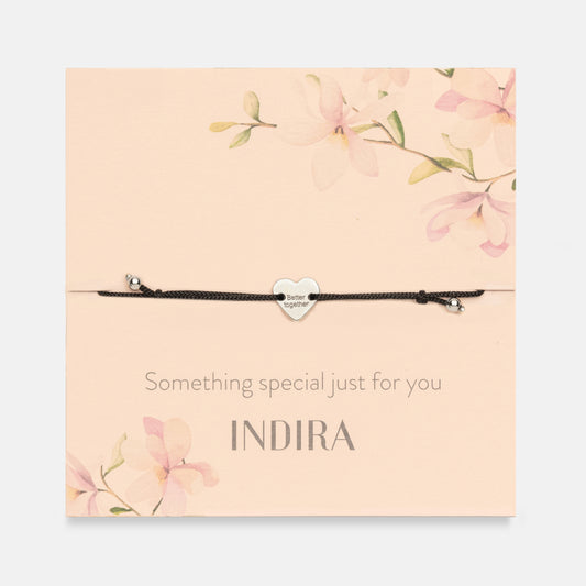 Braccialetto con cordino in argento Better Together - Indira
