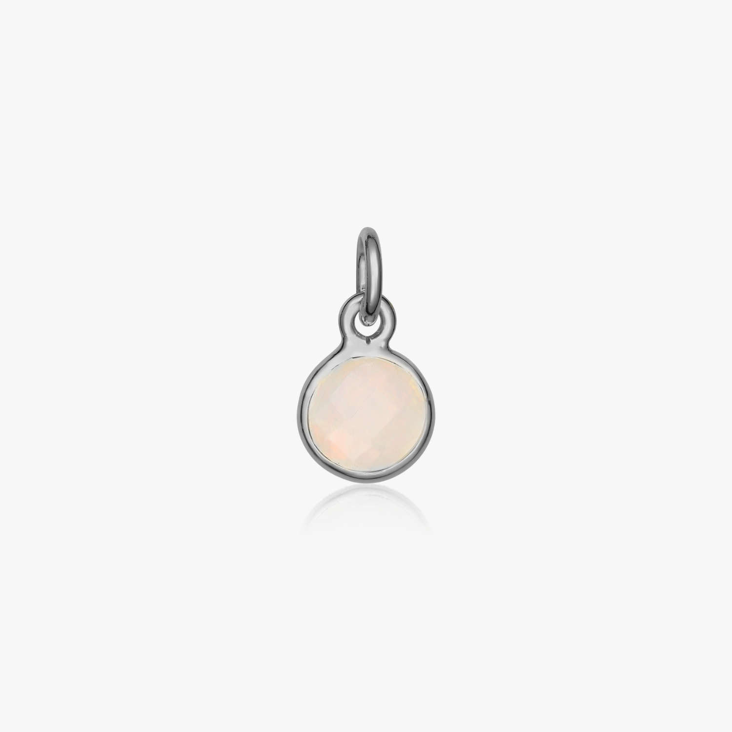 Ciondolo in argento Birthstone October - Opale - Indira