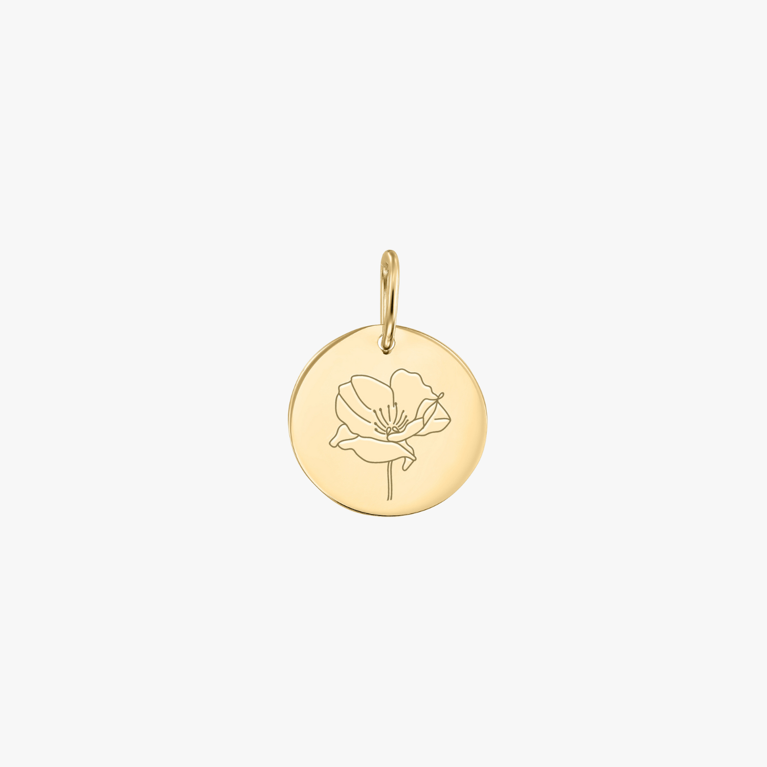 Ciondolo in oro Birth Flower - Agosto Papavero - Indira