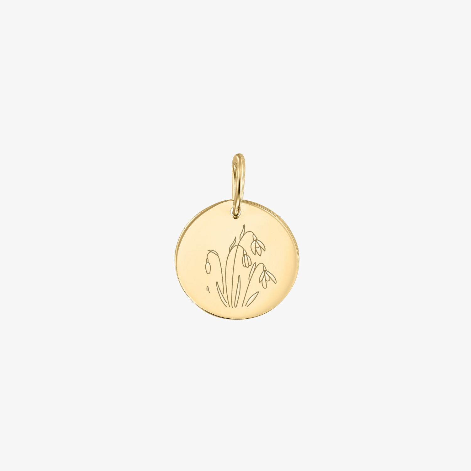 Pendente in oro Birth Flower - Bucaneve di gennaio - Indira