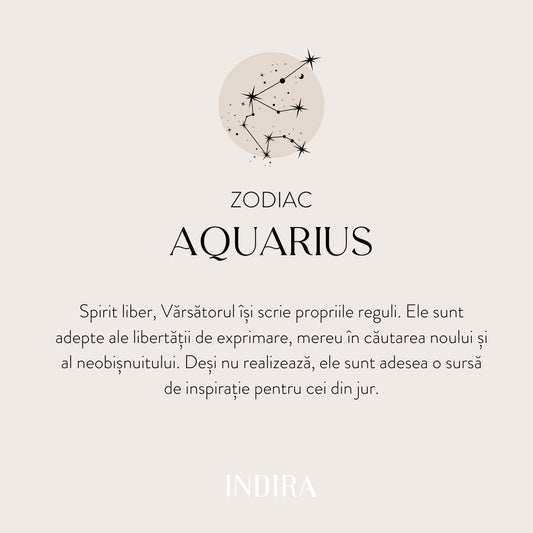 Pendente in oro Zodiac - Aquarius - Indira