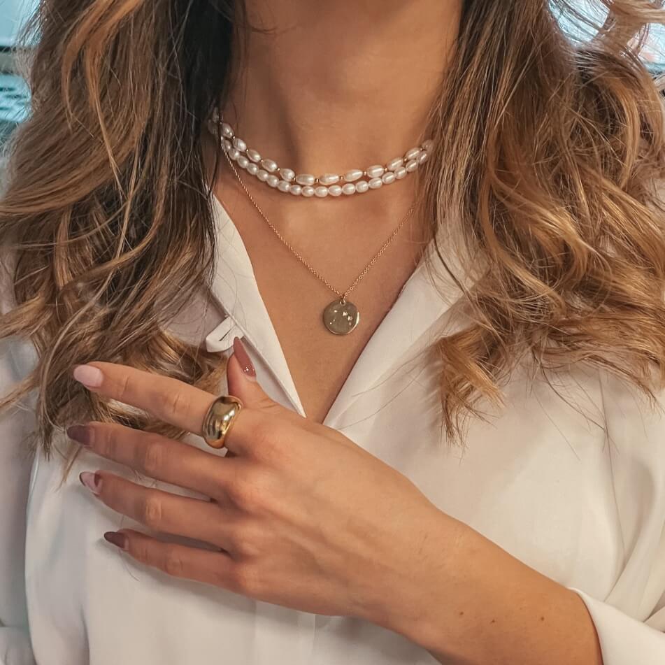 Collana in argento Golden Zodiac - Ariete - Indira