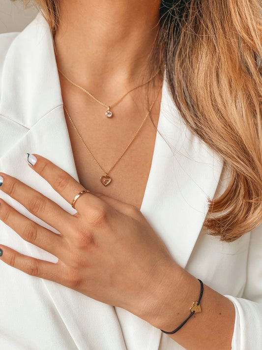 Collana in argento Birthstone Golden December - Topazio Blu - Indira