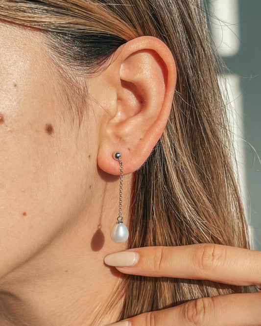 Orecchini in argento Khloe - Perle naturali - Indira