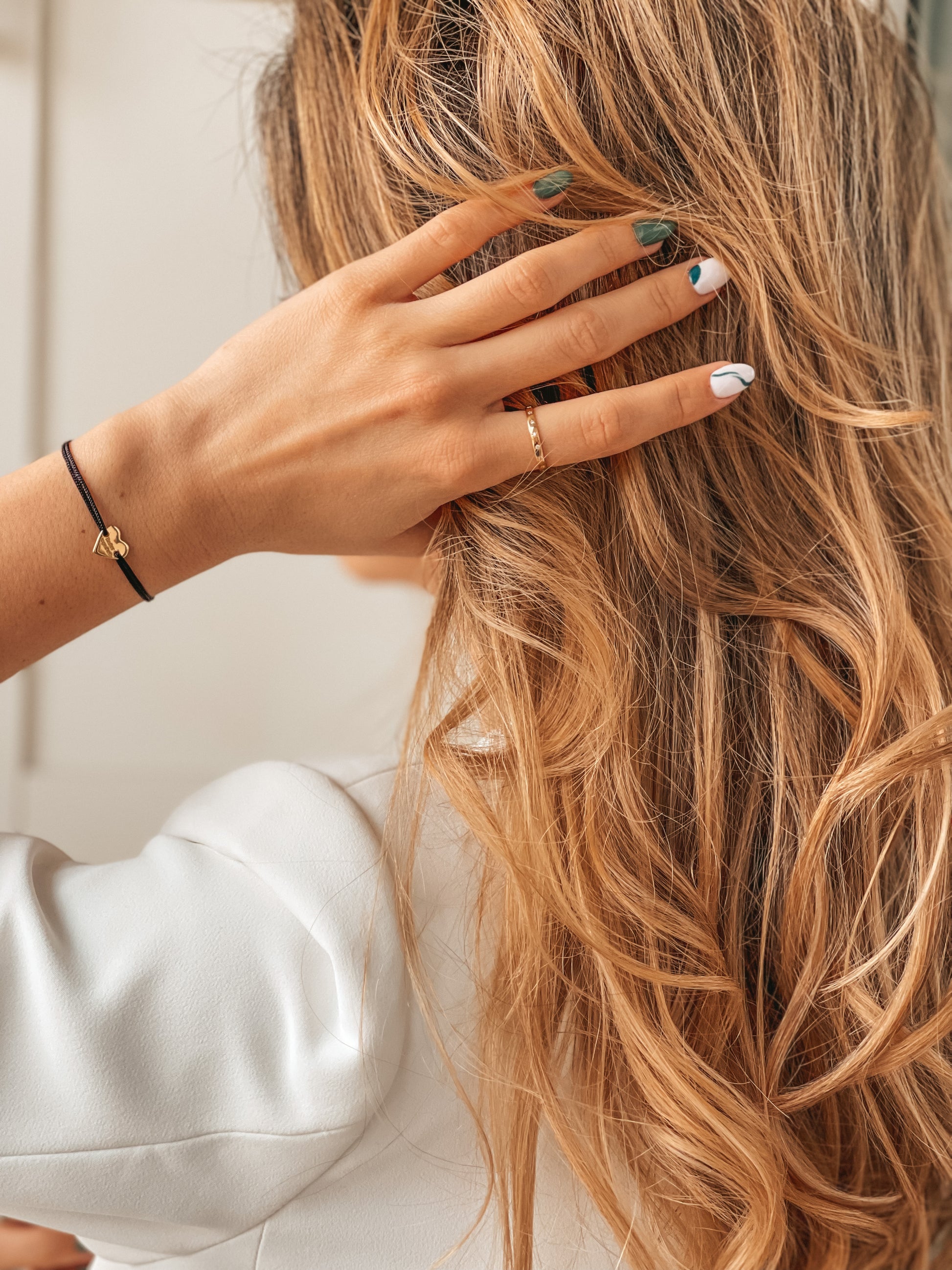 Bracciale con cordino in argento Golden Better Together - Indira