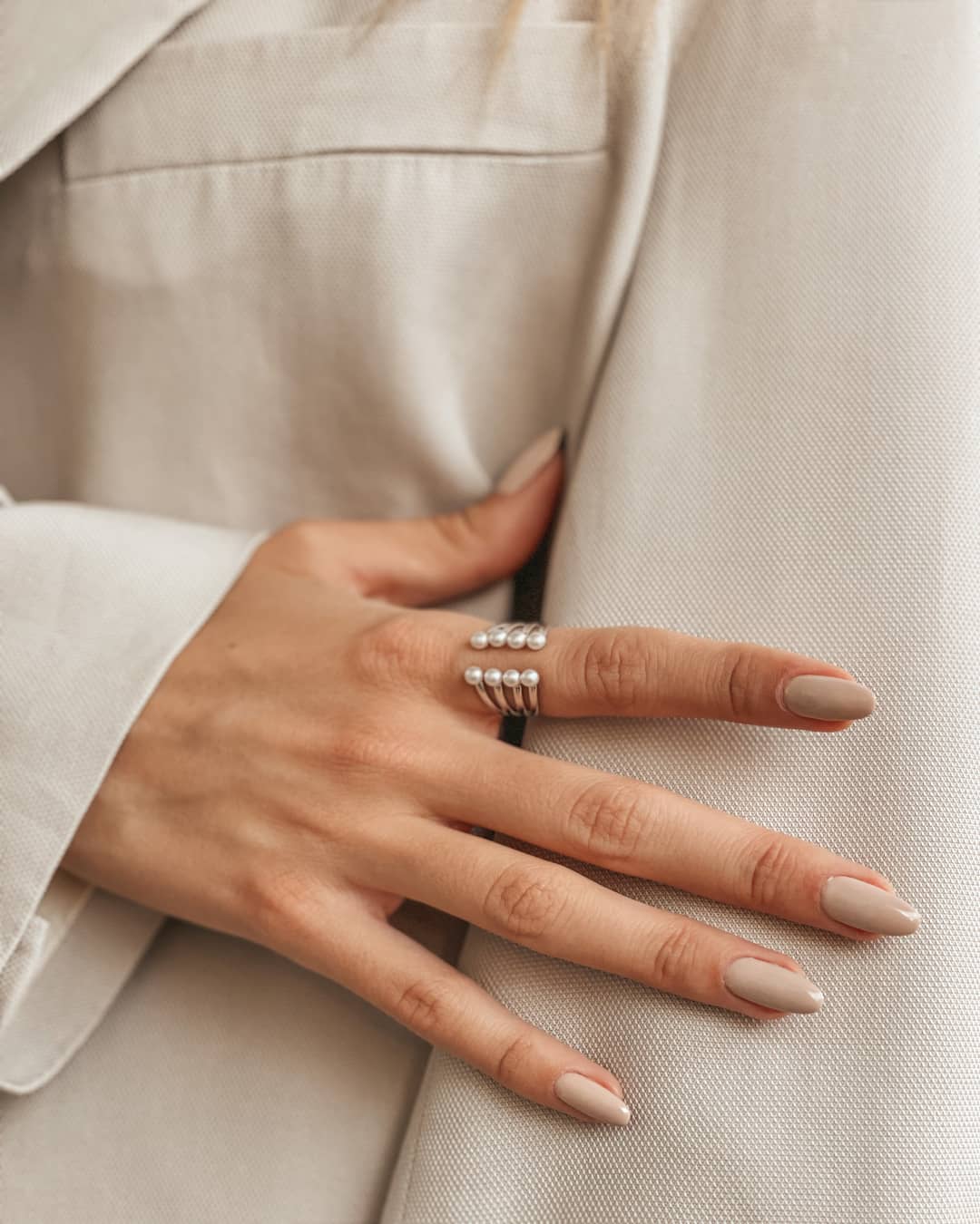 Anello in argento Leah - Perle Naturali - Indira