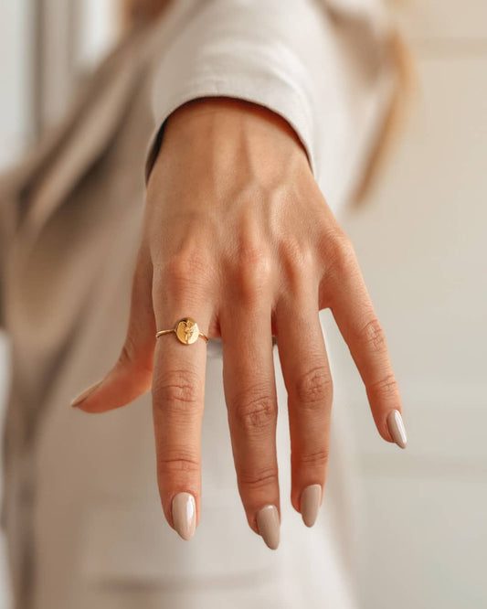 Anello in argento Birth Flower Golden - Agosto Poppy - Indira