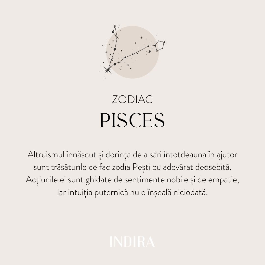 Collana in argento Golden Zodiac - Pisces - Indira