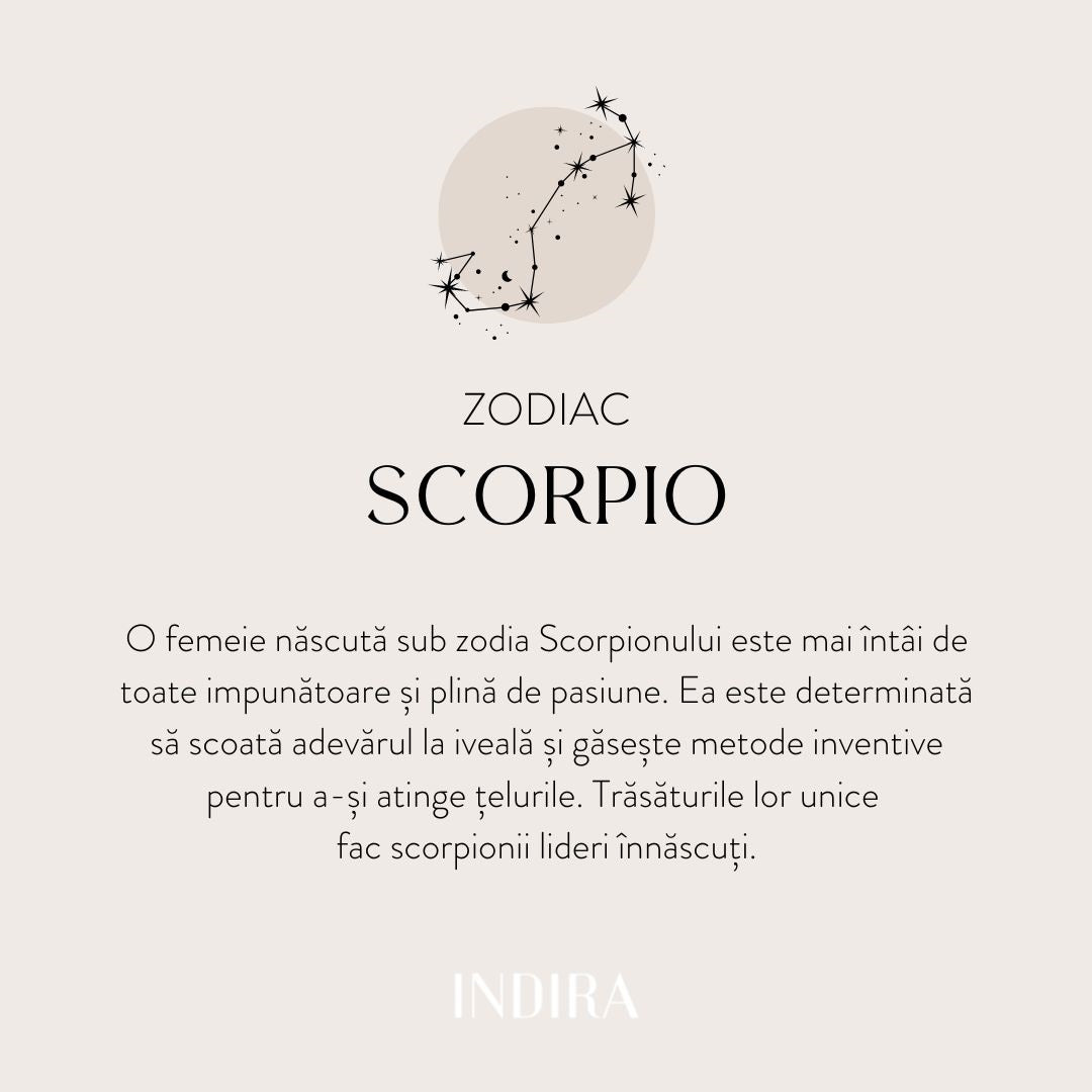 Collana in argento Golden Zodiac - Scorpione - Indira