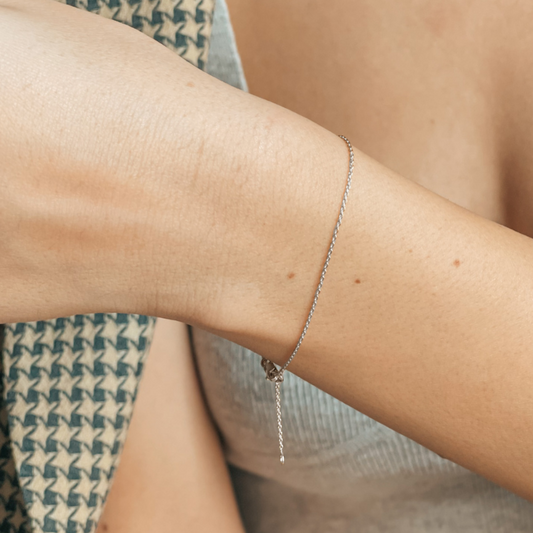 Bracciale in oro bianco Simple Chain - Indira