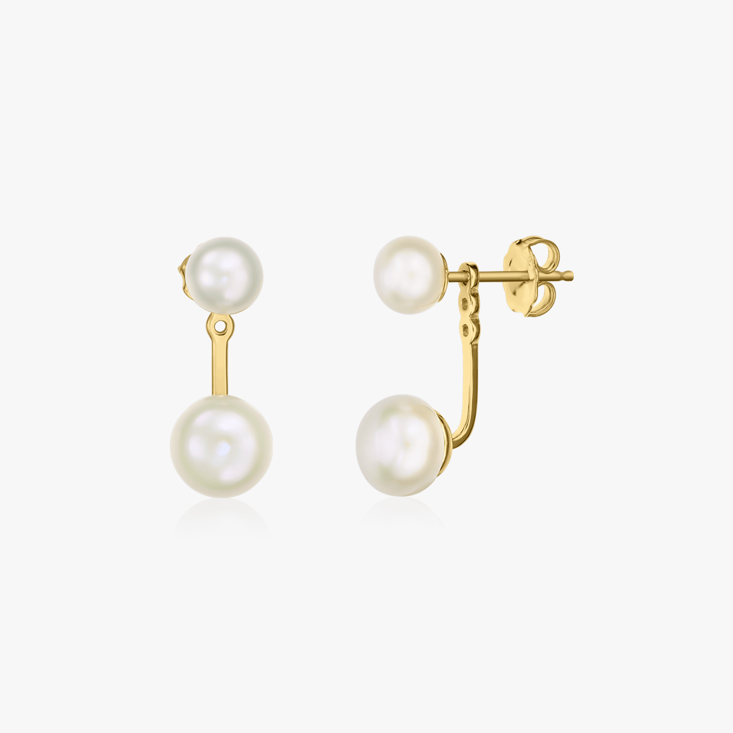 Orecchini in argento Golden Duo - Perle naturali - Indira