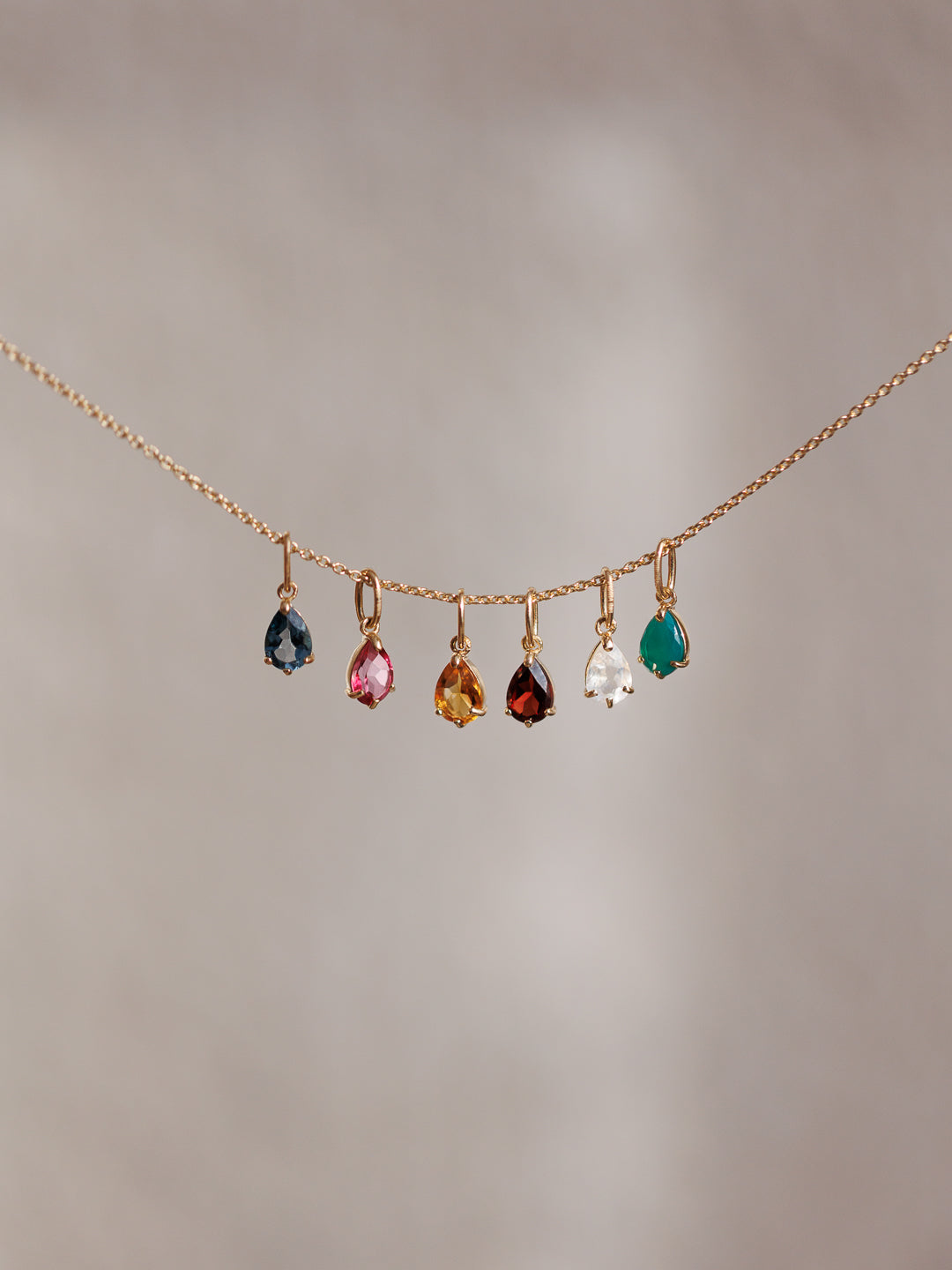 Pendente in oro Birthstone November - Citrino