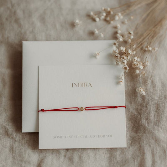 Bracciale con cordoncino in argento Birthstone Silver December - Topazio Blu - Indira