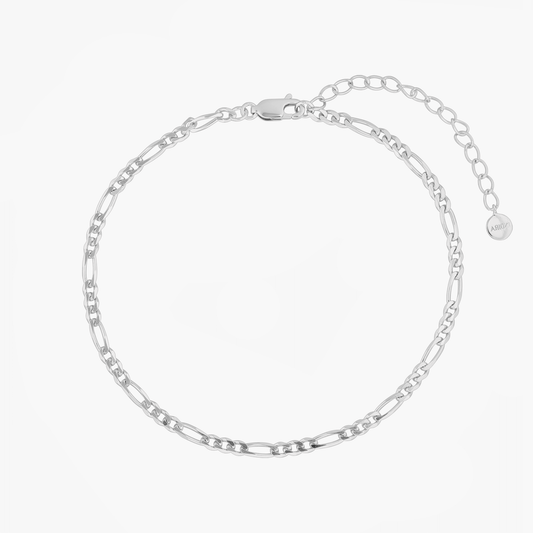 Cavigliera in argento Figaro - Indira