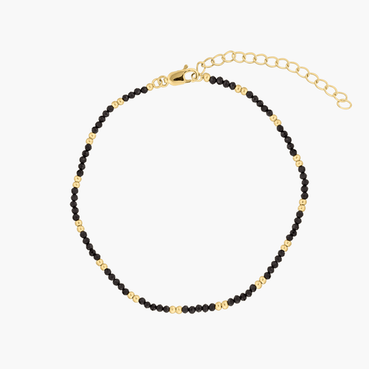 Cavigliera in argento Golden Summerscape - Spinello Nero - Indira