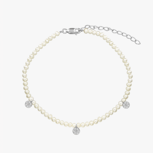 Cavigliera in argento Venus - Perle Naturali - Indira