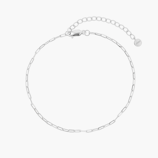 Cavigliera in argento Paperclip - Indira