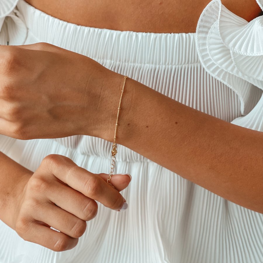 Bracciale in argento Golden Beaded - Indira