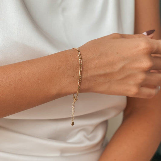 Bracciale in argento Golden Figaro - Indira