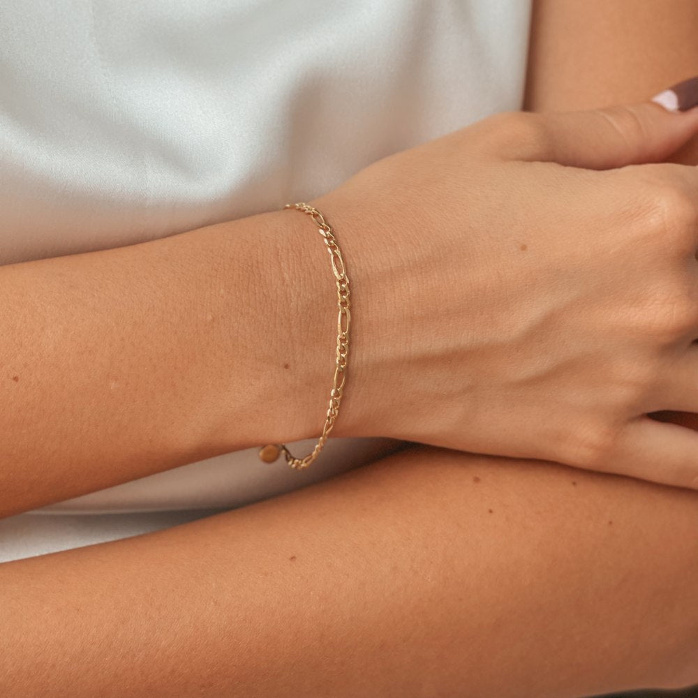 Bracciale in argento Golden Figaro - Indira