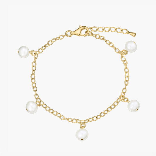 Bracciale in Argento Golden Margot - Perle Naturali