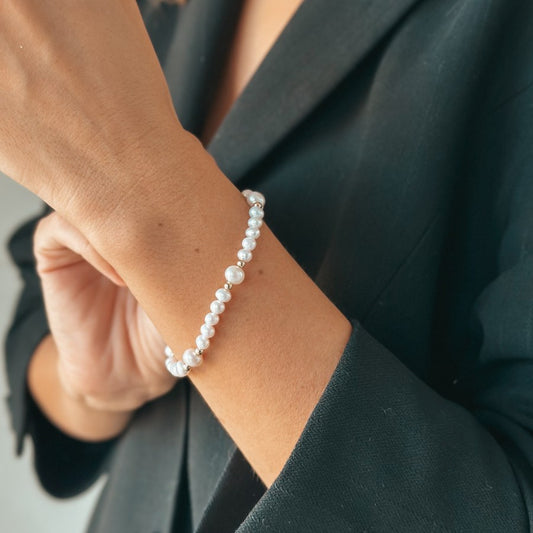 Bracciale in oro Meghan - Perle Naturali - Indira