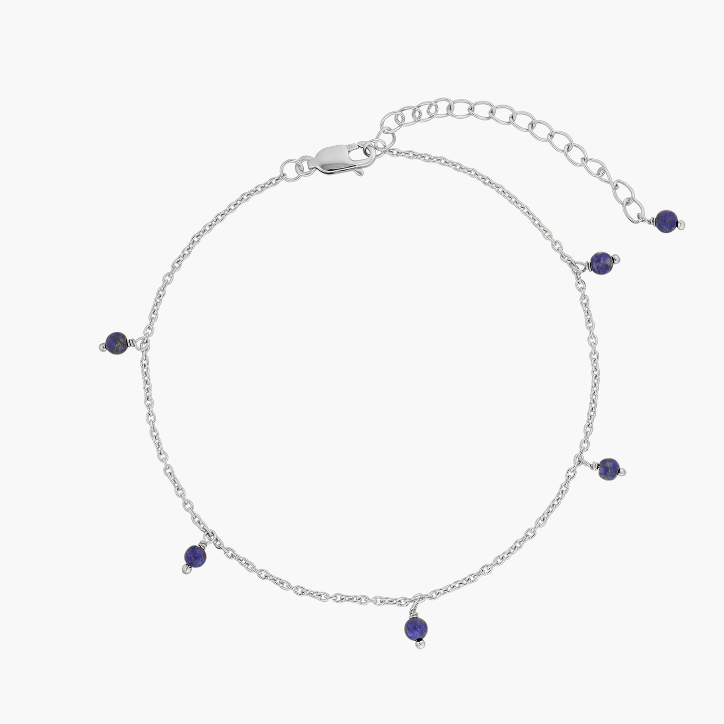 Cavigliera in argento Gem Droplet - Lapislazzuli - Indira